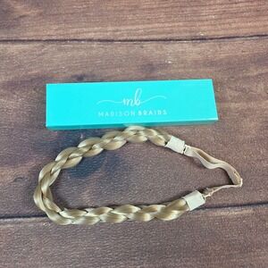 Madison Braids Braided Headband Womens OS Honey Blonde Excellent Boho Style